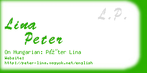 lina peter business card